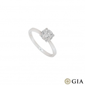 White Gold Round Brilliant Cut Diamond Ring 1.04ct E/VS1 XXX